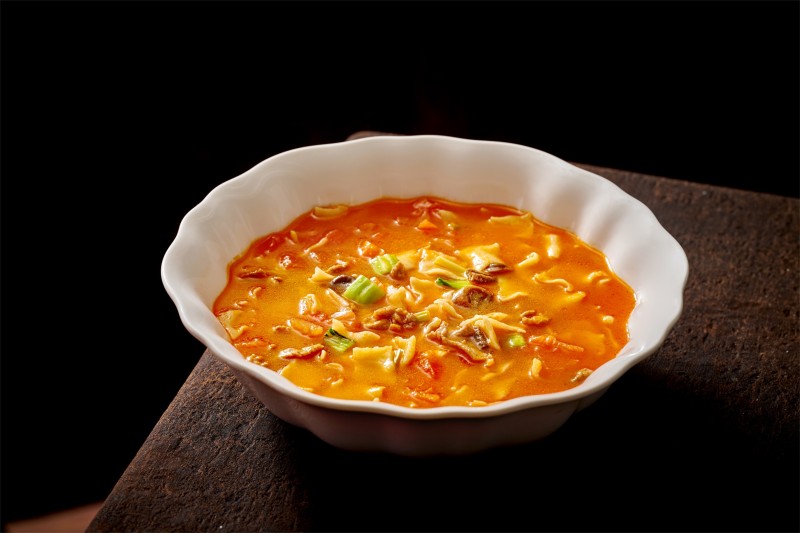 Noodles in Sour Soup with Wild Mushrooms