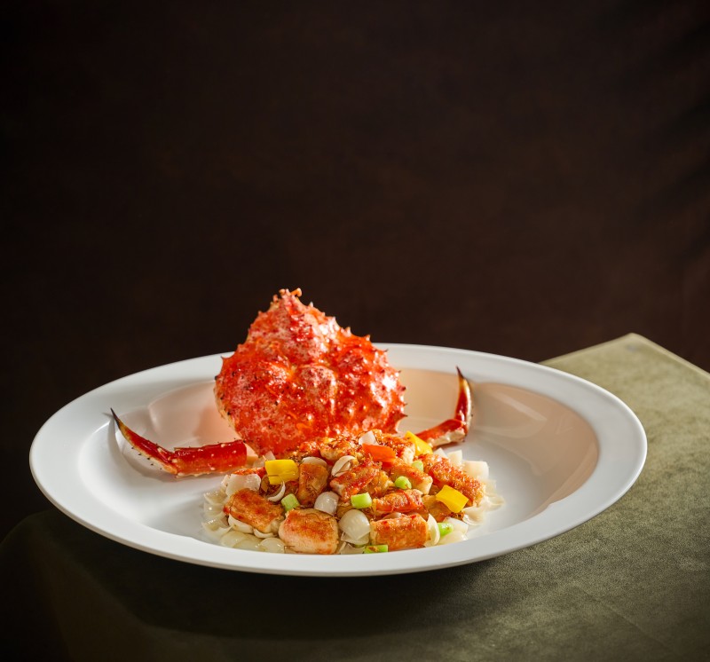 Stir fried King Crab Legs with XO Sauce