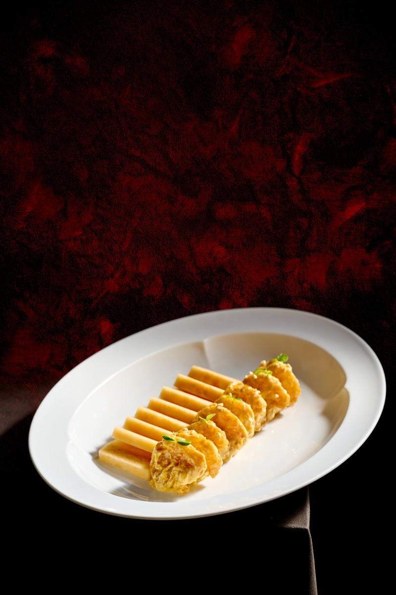 Baked Sea Lake Shrimp balls with Sea Urchin Sauce