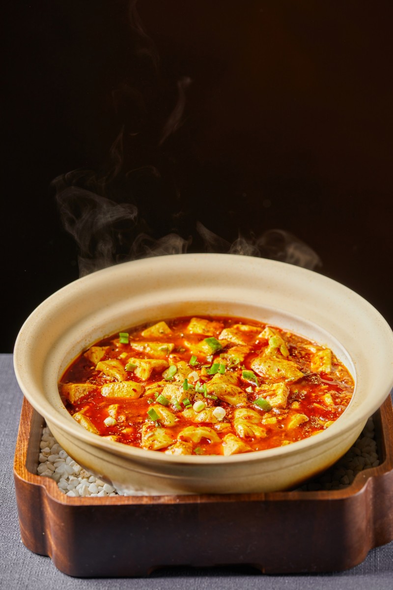 Braised Channel Fish Maw with Mapo tofu